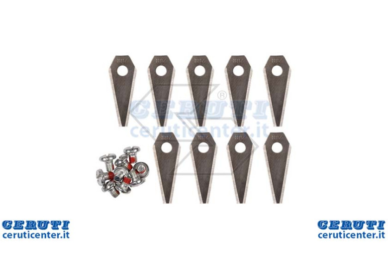 Kit 9 Blades + Schrauben Roboter Bosch Indego