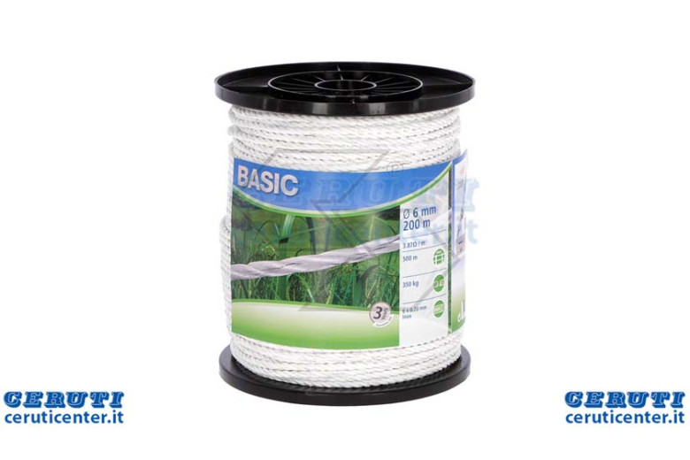 Corde pour les clôtures de base - 200 M - Ø 6 mm