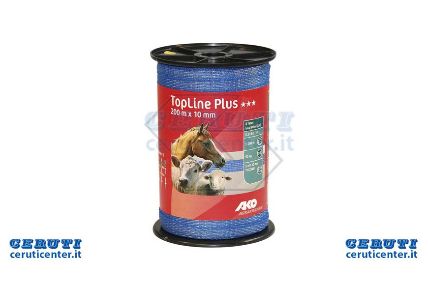 Ruban aux clôtures Topline Plus - 200 M - 10 mm