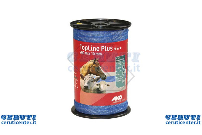 Ruban aux clôtures Topline Plus - 200 M - 10 mm
