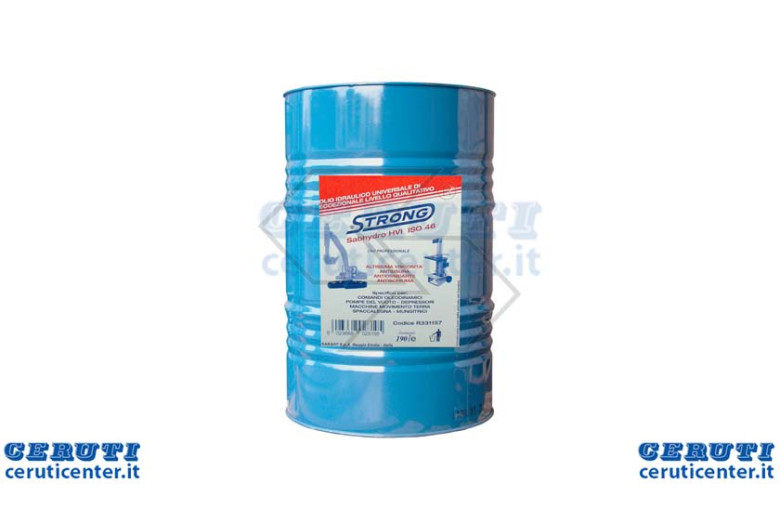 Olio Strong Sabhydro Per Circuiti Idraulici Hvi Iso 46 - 190 Litri