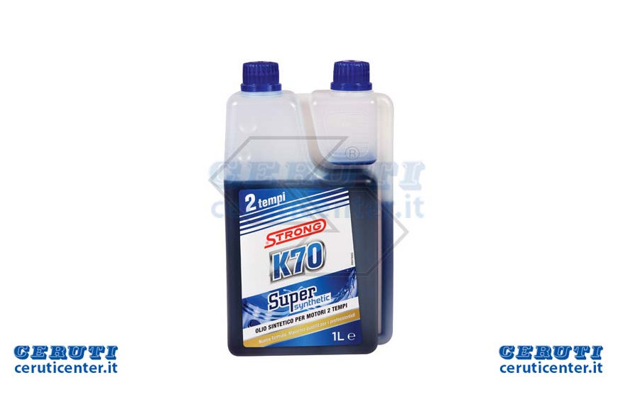 Olio Strong K70 Super Synthetic Sintetico Per Motori 2T - 1 Litro Con Dosatore