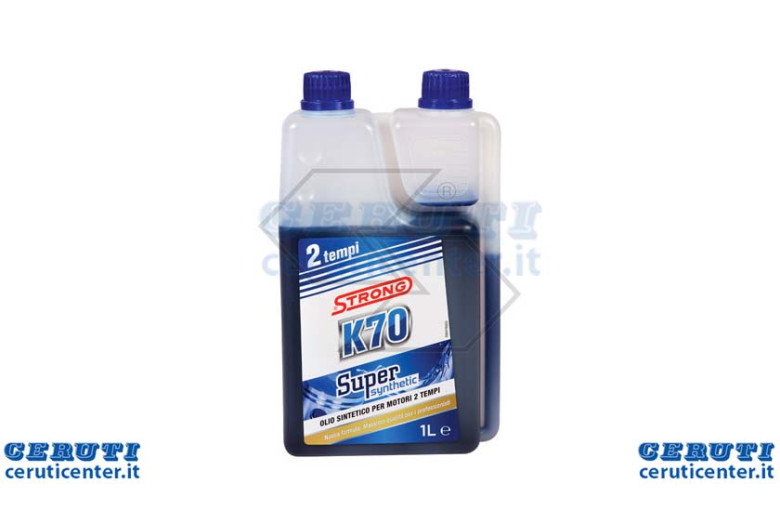 Fuerte sintética K70 Aceite de Super para los motores de 2T - 1 litro con dispensador