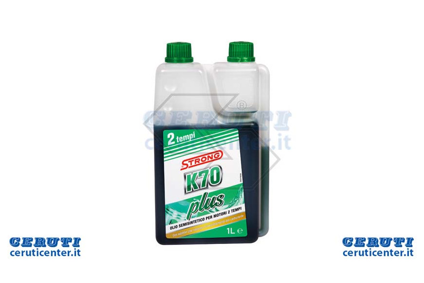 Huile forte K70 Plus semi-synthétique pour les moteurs 2T - 1 litre avec distributeur