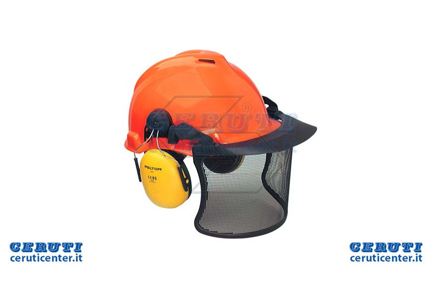 Casque de protection de la forêt complète avec des écouteurs et Visor En Net