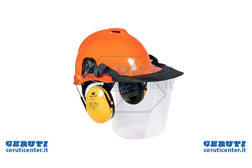 Casque de protection de la forêt complète avec des écouteurs et Visière en polycarbonate