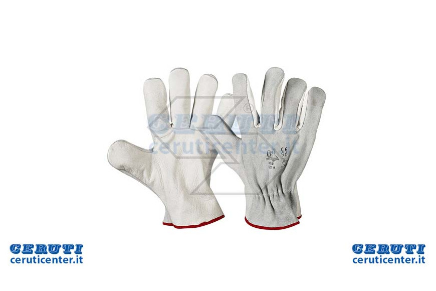 Mitt Travail en cuir fleur et Crust - Taille 10