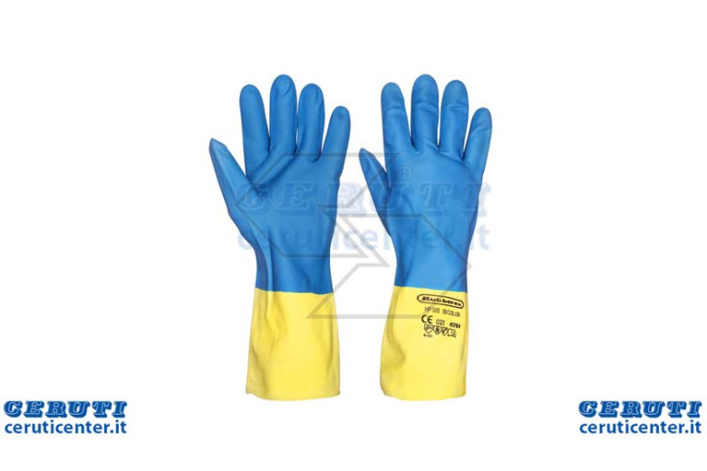 Protección química guantes para látex y neopreno - Talla M