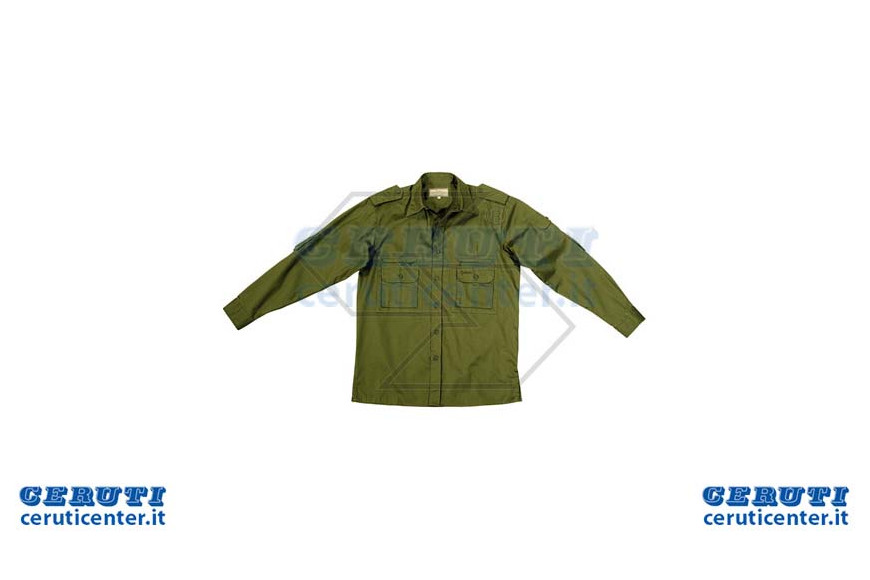 Camicia "Safari" Cot. Verde Tg.40-M