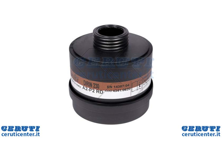 Filtro Dirin 230 A2-P2 Gas - Vapori Organici - Polveri - Fumi - Nebbie