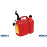 Tanica Rossa Professionale Doppio Uso 5+2,5 Litri