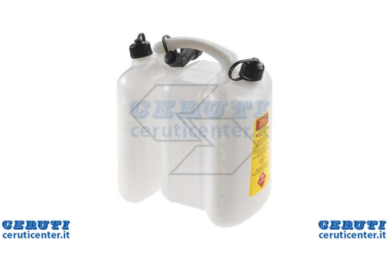 Blanc Canister professionnel à double usage 6 + 3 Litres