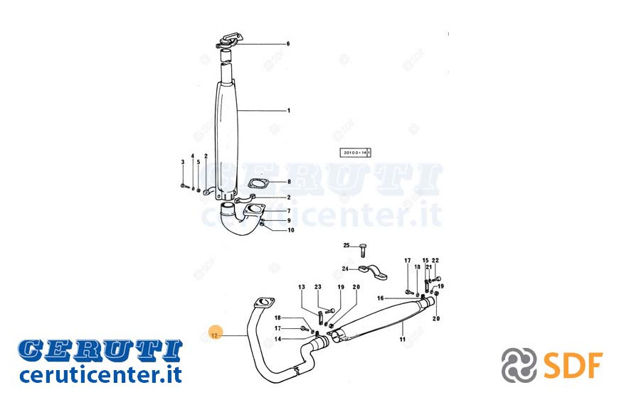 Auspuffrohr - Original SDF - 0.203.5625.2/20