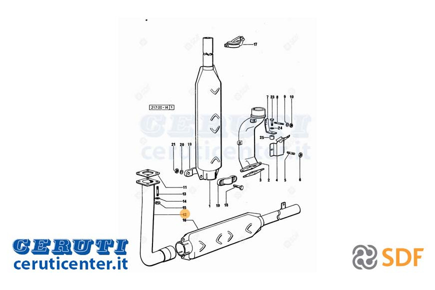 Auspuffrohr - Original SDF - 0.216.5612.2