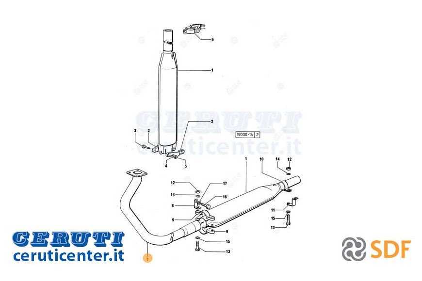 Auspuffrohr - Original SDF - 0.226.5625.2