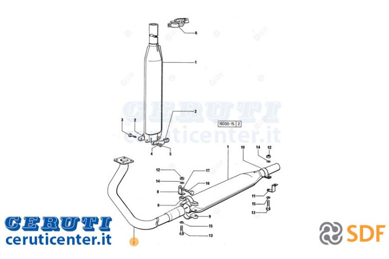 Auspuffrohr - Original SDF - 0.226.5625.2
