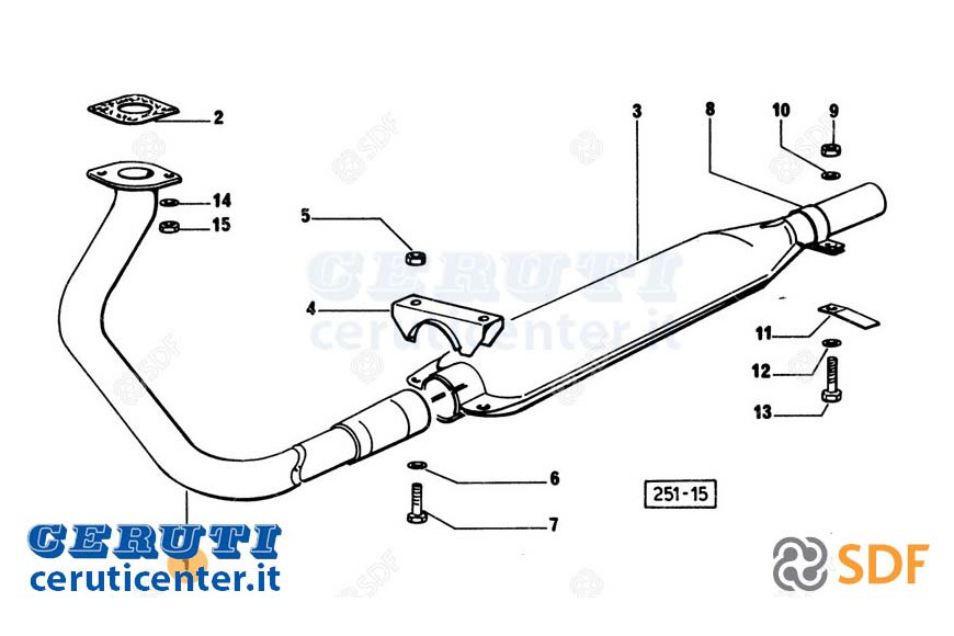 Auspuffrohr - Original SDF - 0.251.5625.2