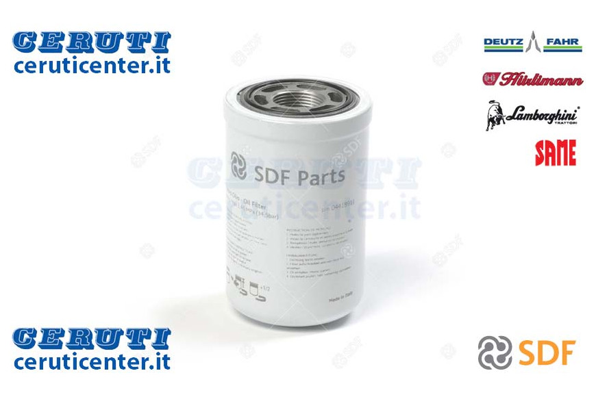 Elemento Filtrante Olio Idraulico - Originale SDF - 04418911