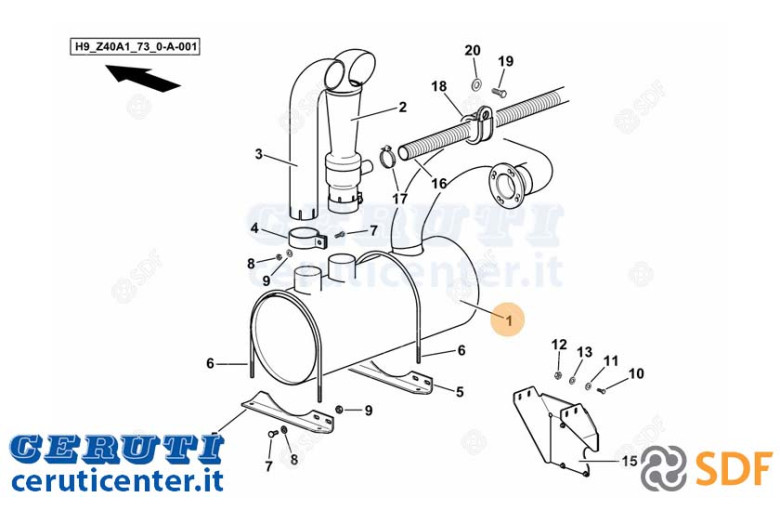 Abgasschalldämpfer - Original SDF - 16062858