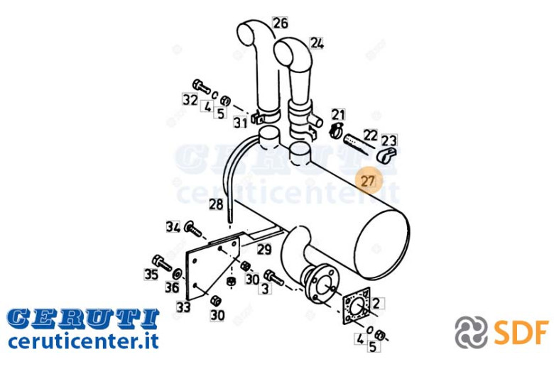 Silenziatore Di Scarico - Originale SDF - 16022118