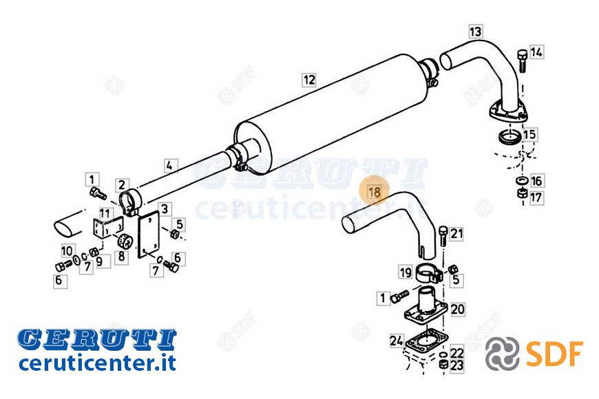 Auspuffrohr - Original SDF - 16024876