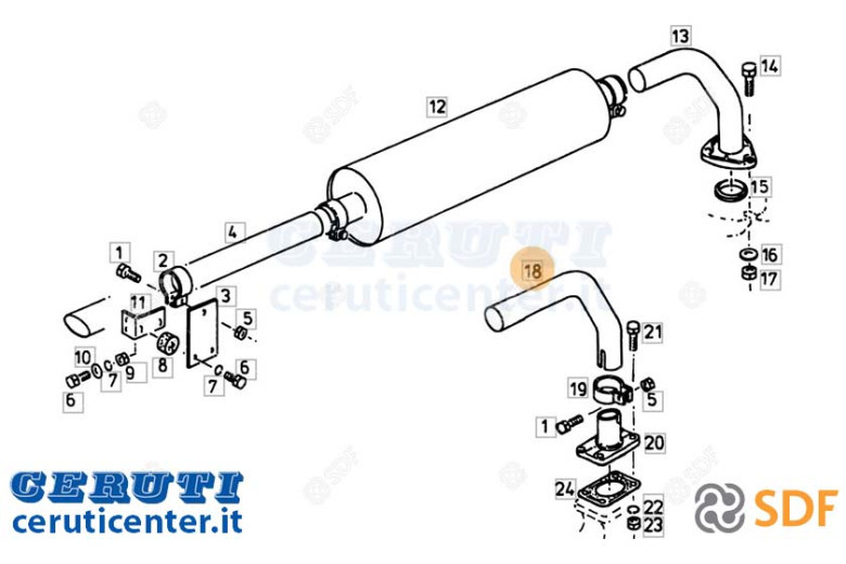Exhaust pipe - Original SDF - 16024876