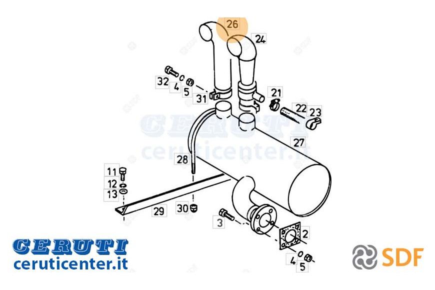 Auspuffrohr - Original SDF - 16029496