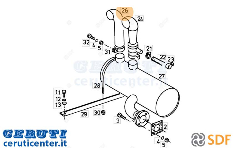 Auspuffrohr - Original SDF - 16029496