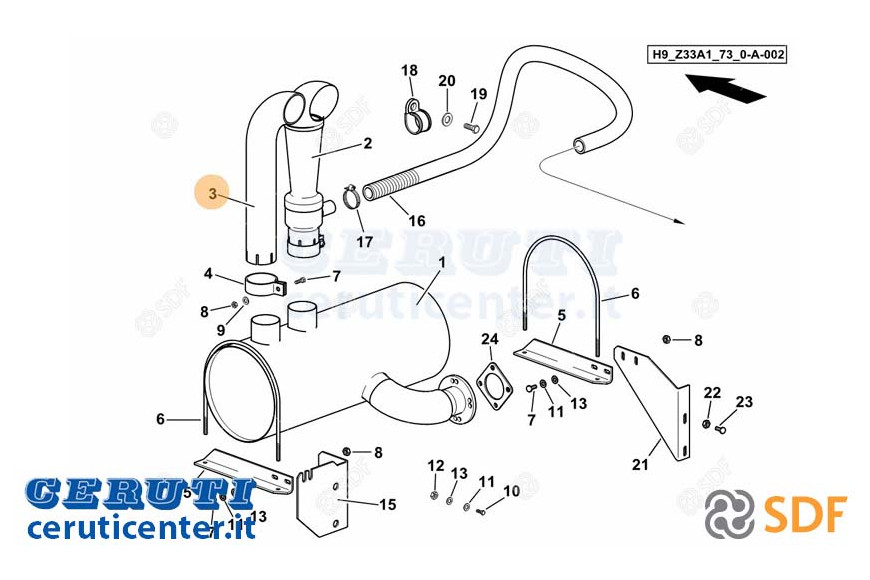 Exhaust pipe - Original SDF - 16029496/10