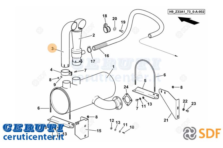 Exhaust pipe - Original SDF - 16029496/10