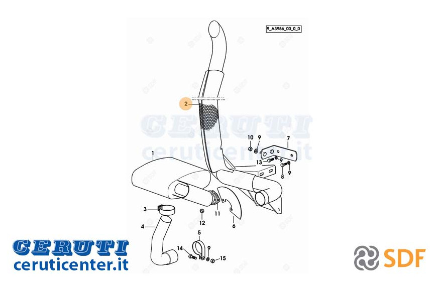 Auspuffrohr - Original SDF - 04.450.964,4