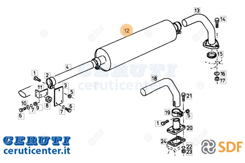 Silenziatore Di Scarico - Originale SDF - 06259499