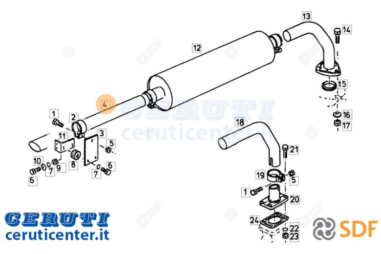Auspuffrohr - Original SDF - 06536087