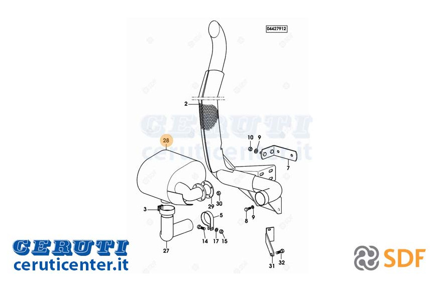 Abgasschalldämpfer - Original SDF - 04438680