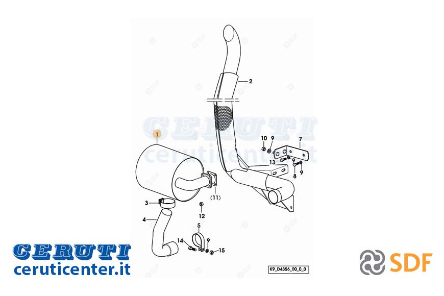 Abgasschalldämpfer - Original SDF - 04452408