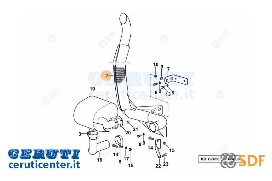 Exhaust pipe - Original SDF - 04452714.4 / 10