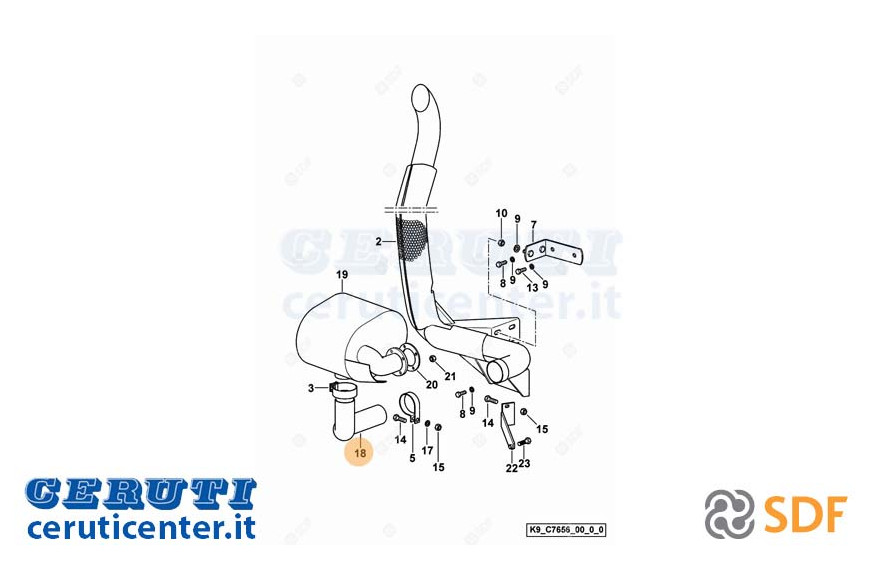 Auspuffrohr - Original SDF - 04452864/20