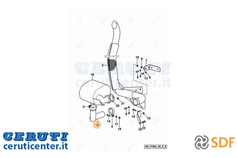 Auspuffrohr - Original SDF - 04452864/20