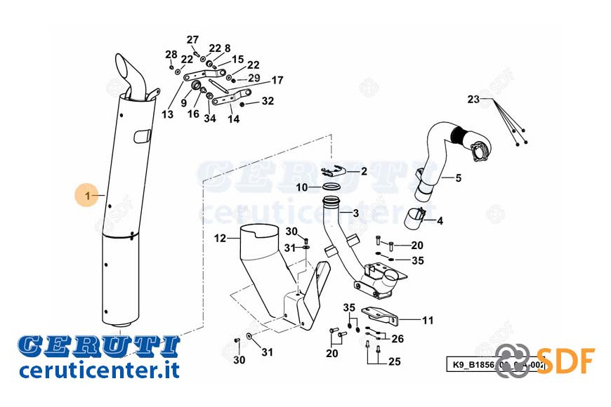 Silenziatore Di Scarico - Originale SDF - 04454056.4/40