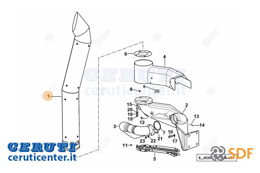 Silenziatore Di Scarico - Originale SDF - 04455380.4/10