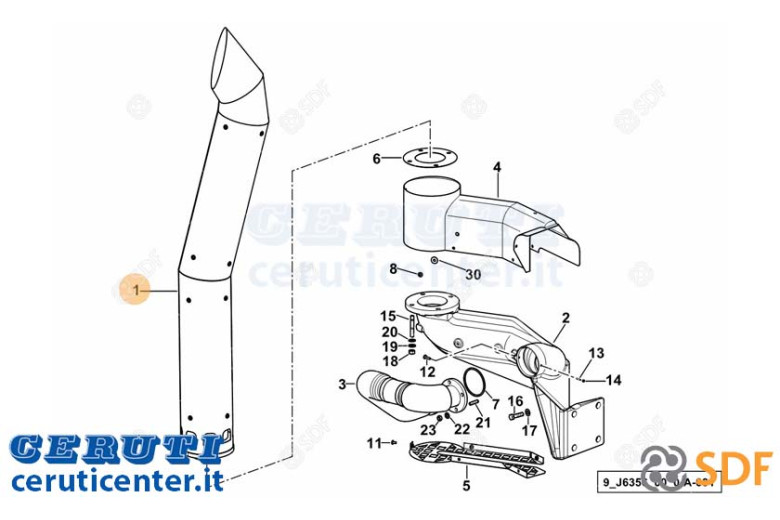 Silenziatore Di Scarico - Originale SDF - 04455380.4/10