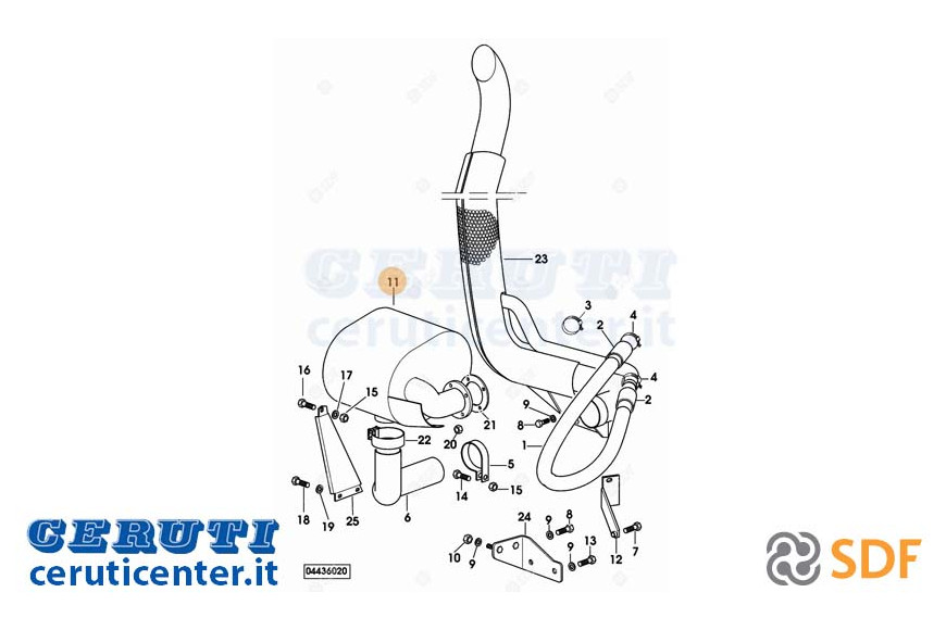 Abgasschalldämpfer - Original SDF - 04436007