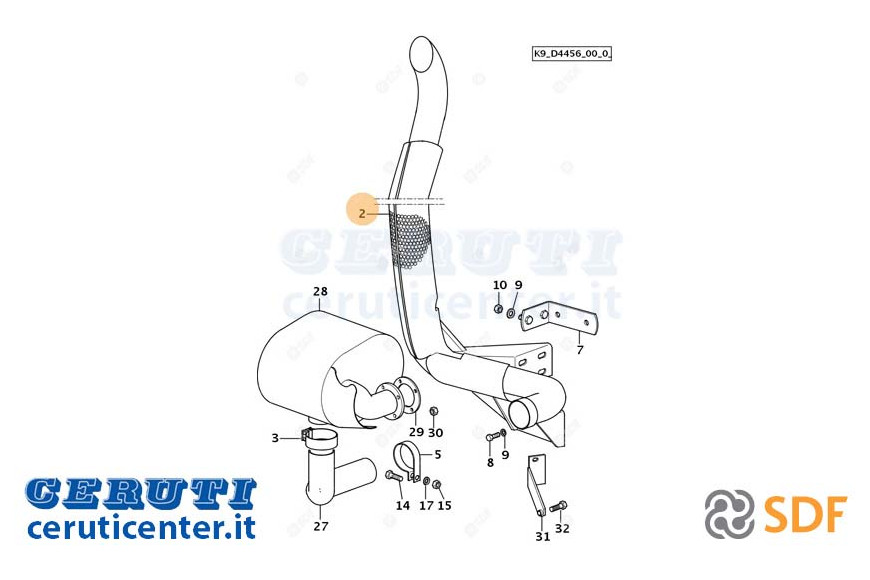 Exhaust pipe - Original SDF - 04426052.4 / 10