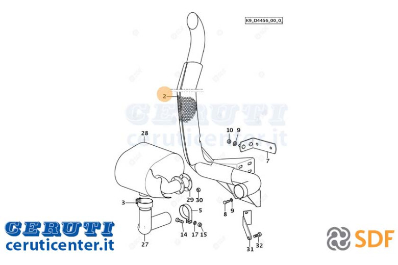 Exhaust pipe - Original SDF - 04426052.4 / 10
