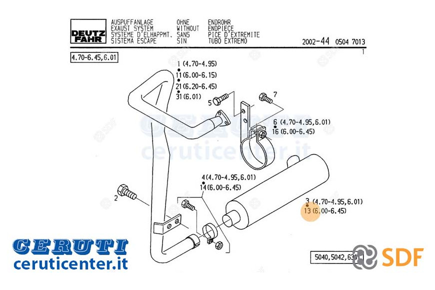 Abgasschalldämpfer - Original SDF - 04423658