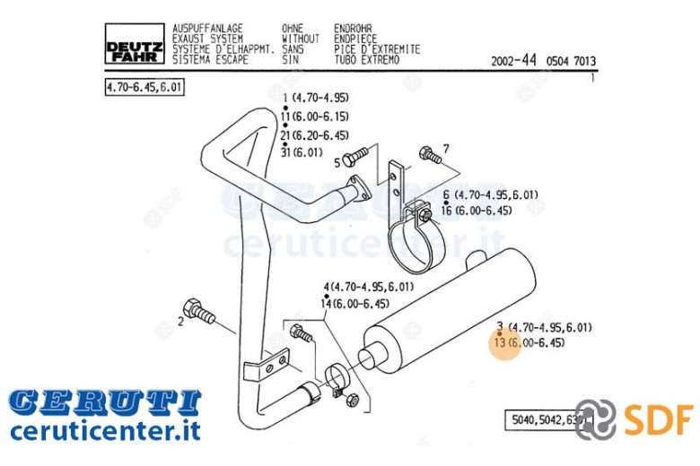 Abgasschalldämpfer - Original SDF - 04423658