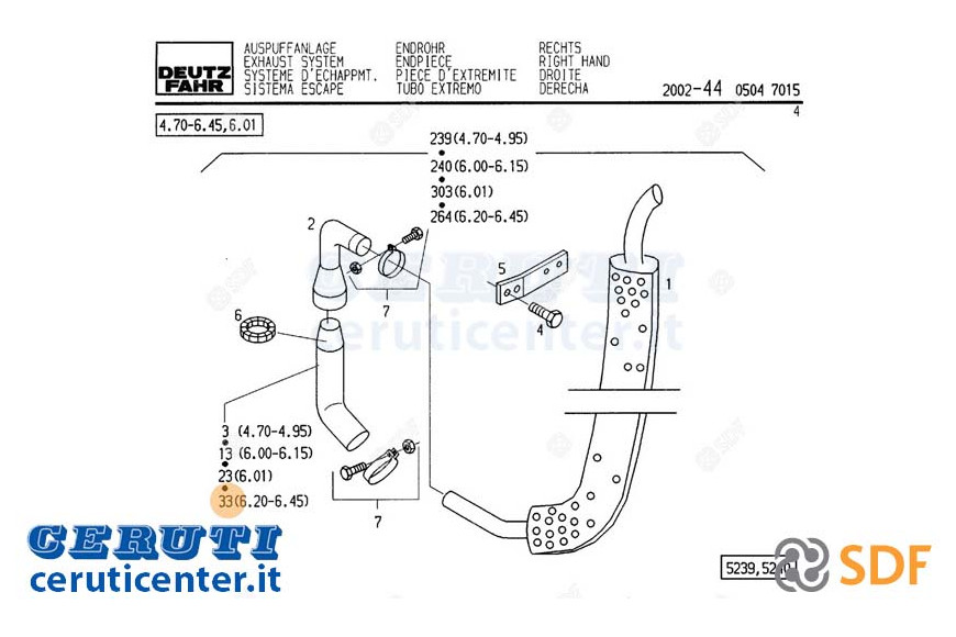 Auspuffrohr - Original SDF - 04423652