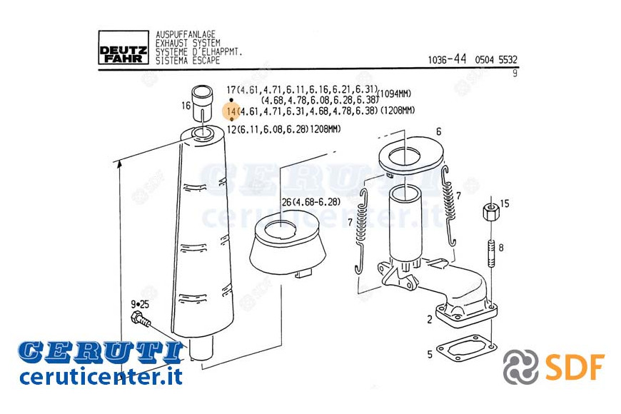 Abgasschalldämpfer - Original SDF - 04385384
