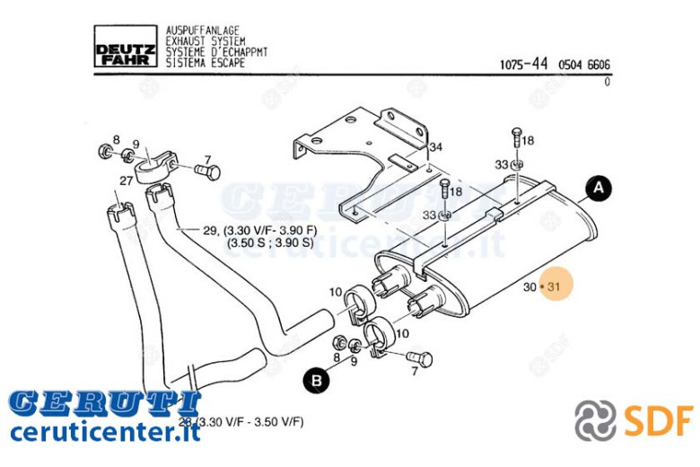 Abgasschalldämpfer - Original SDF - 04395979