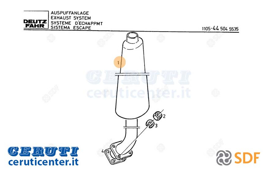 Exhaust silencer - Original SDF - 04383233
